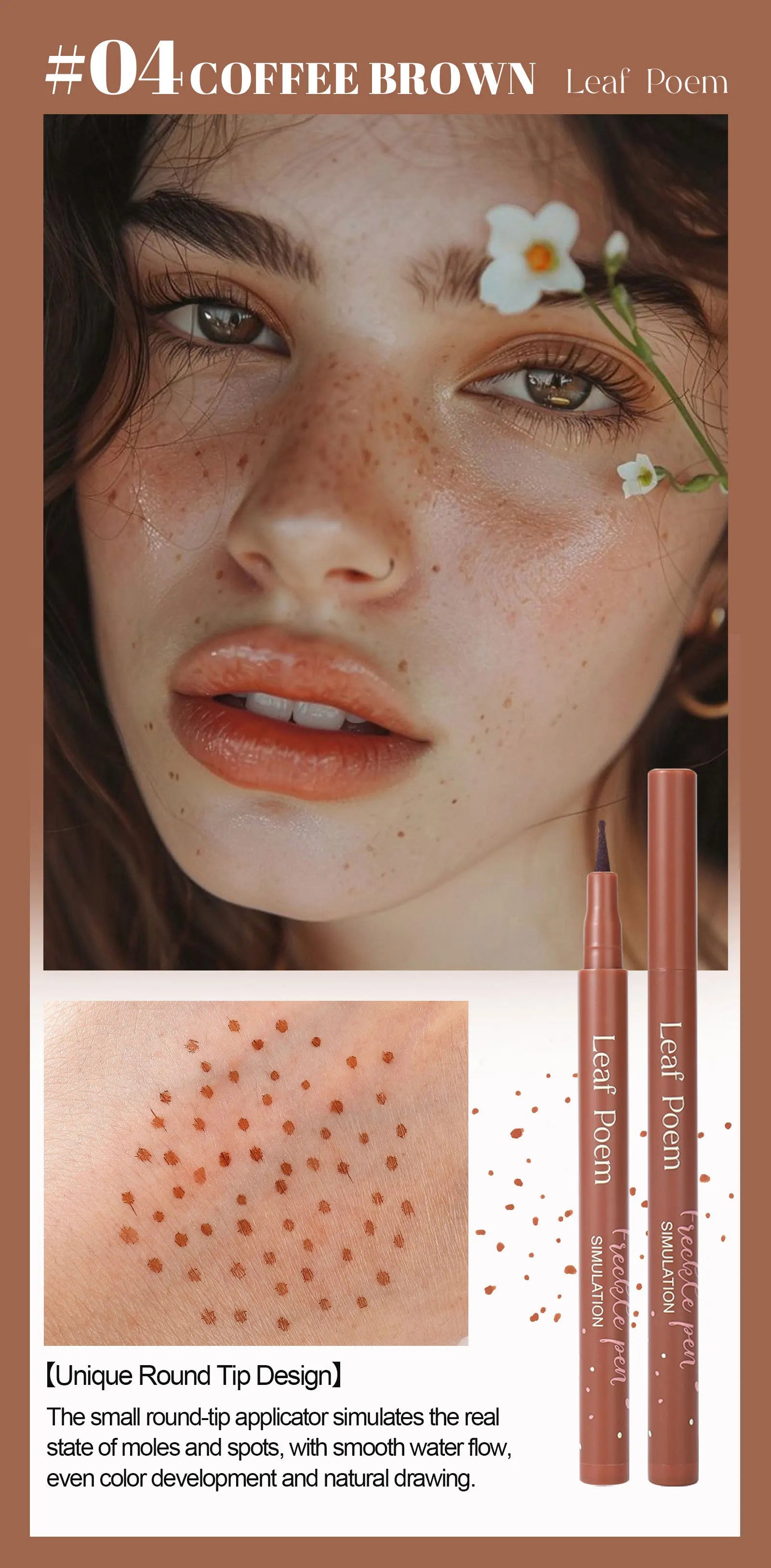 Waterproof Fake Freckle Pen for Natural Sun-Kissed Look