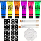 Neon UV Glow Face and Body Paint for Parties and Festivals
