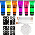 Neon UV Glow Face and Body Paint Set for Parties