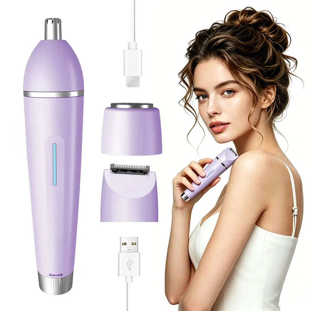3-in-1 Waterproof Electric Shaver and Trimmer for Women