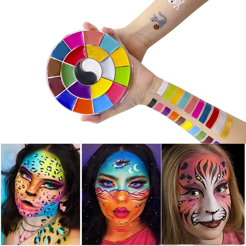 20-Color Professional Face and Body Paint Palette for Cosplay - 2