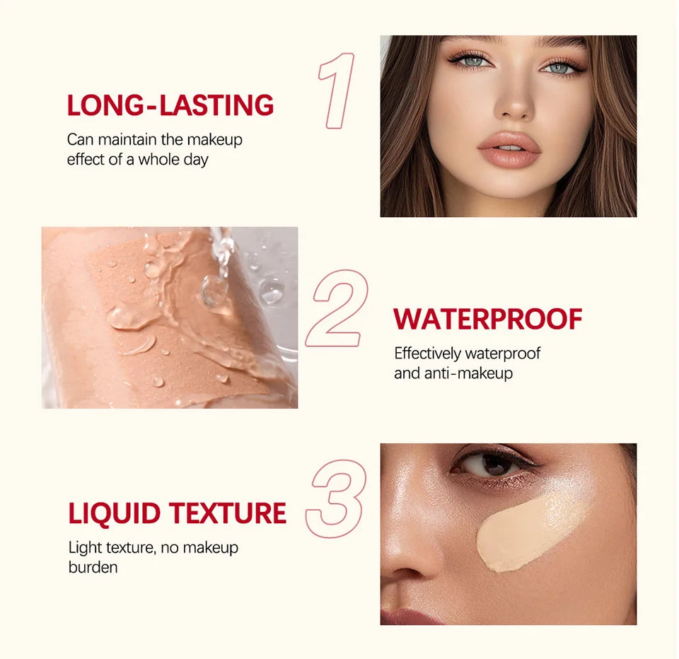 Matte Finish Long-Lasting Liquid Foundation Concealer