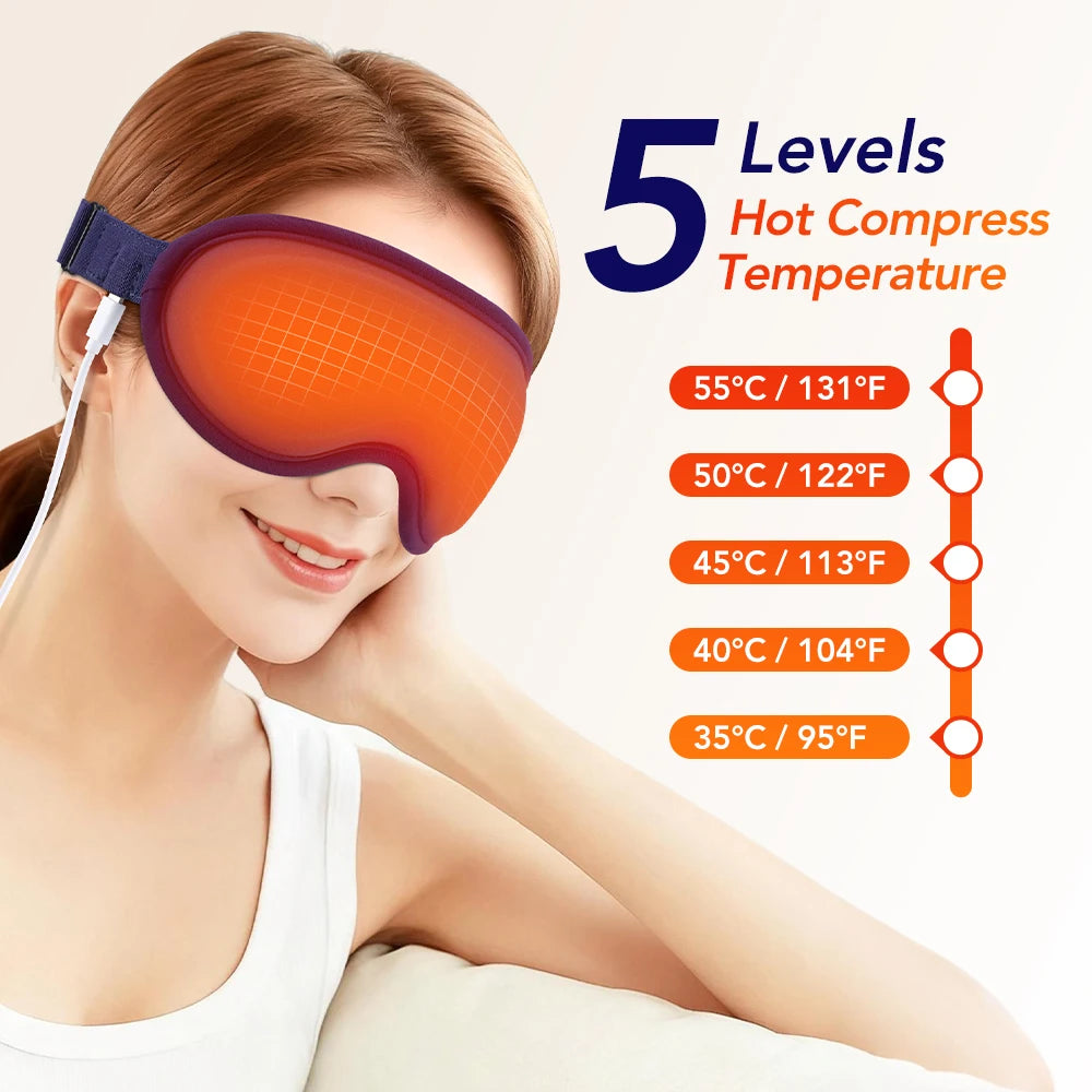 Heated Vibrating Eye Massager for Stress Relief