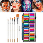 Professional Rainbow Face and Body Paint Palette for Halloween