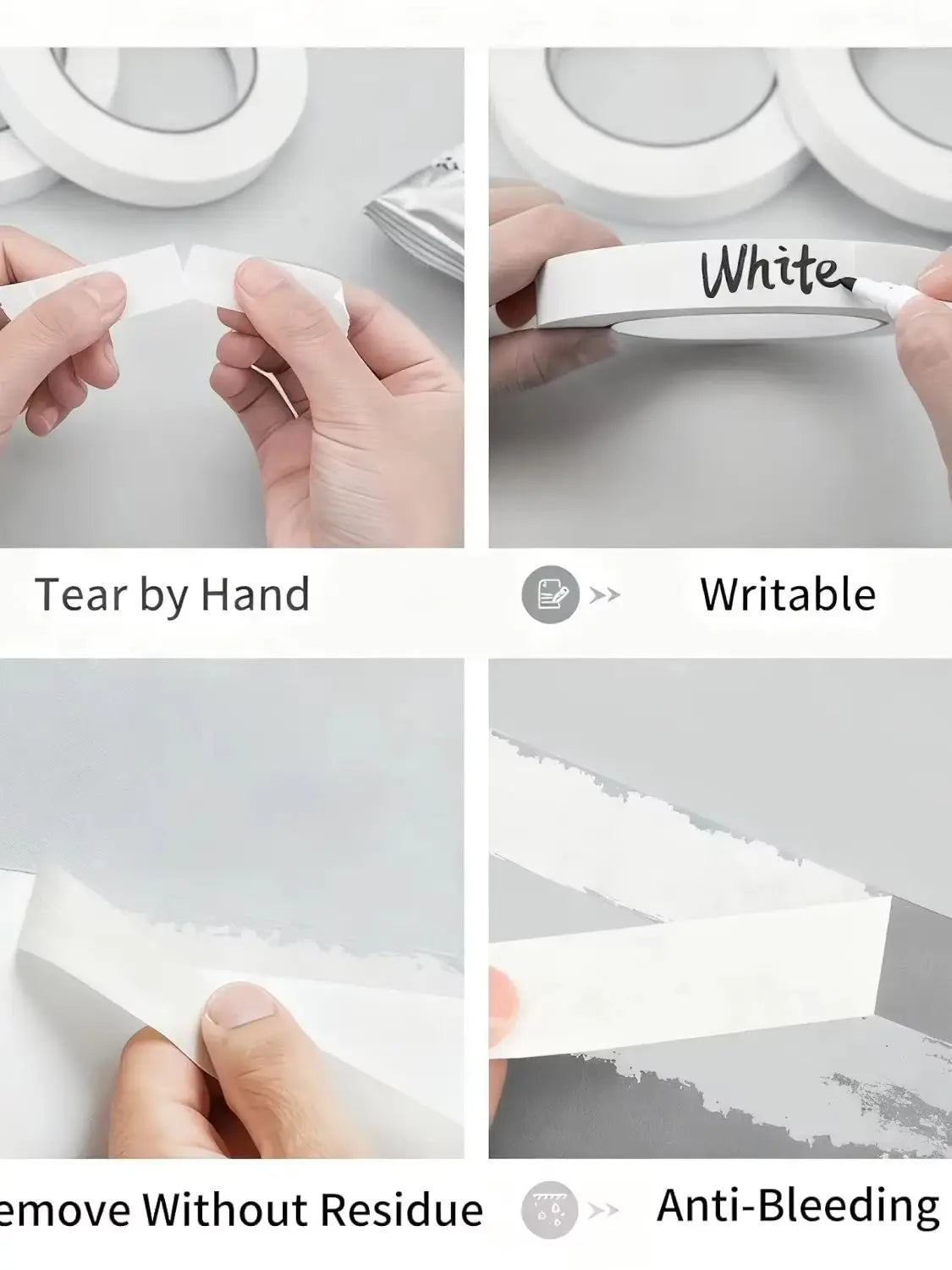 Residue-Free Crepe Paper Masking Tape for Painting and DIY Crafts