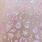 Festive Christmas Holiday Nail Art Decals