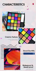 22-Color Professional Face and Body Paint Palette for Costumes