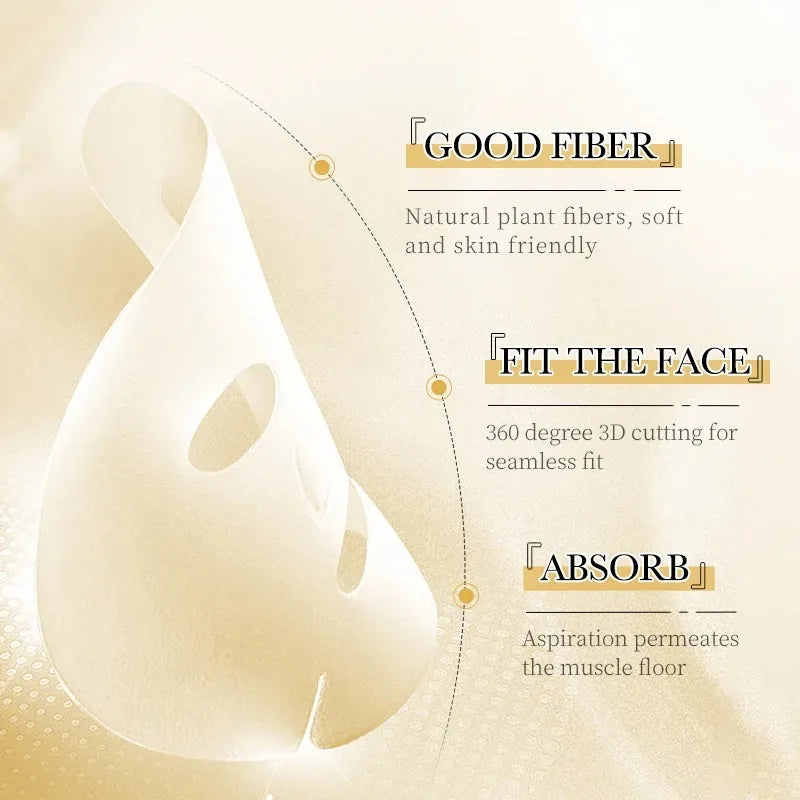 24K Gold Hydrating Ampoule Facial Sheet Mask Set