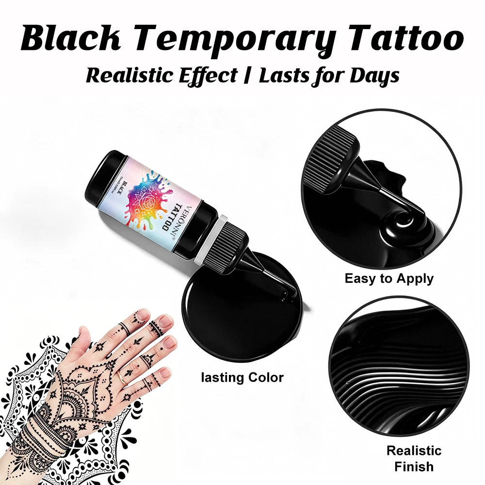 DIY Temporary Tattoo Gel Kit for Body Art - 6