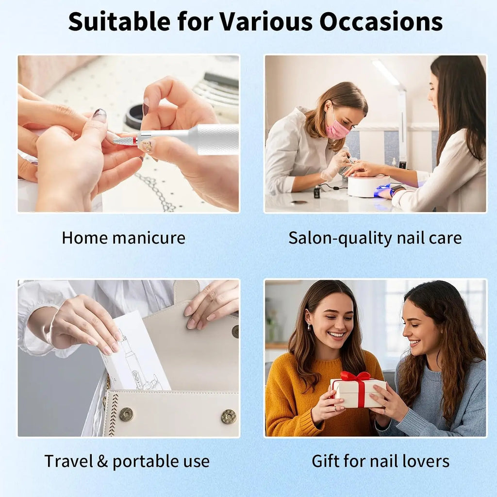 Cordless Electric Nail Drill for Manicure and Pedicure