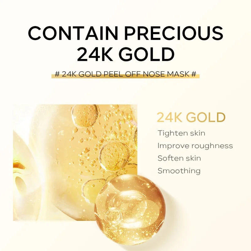 24K Gold Deep Cleansing Pore Peel-Off Nose Mask
