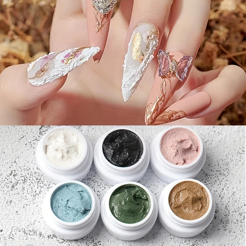 3D Plaster Effect Sand Texture Nail Art Gel