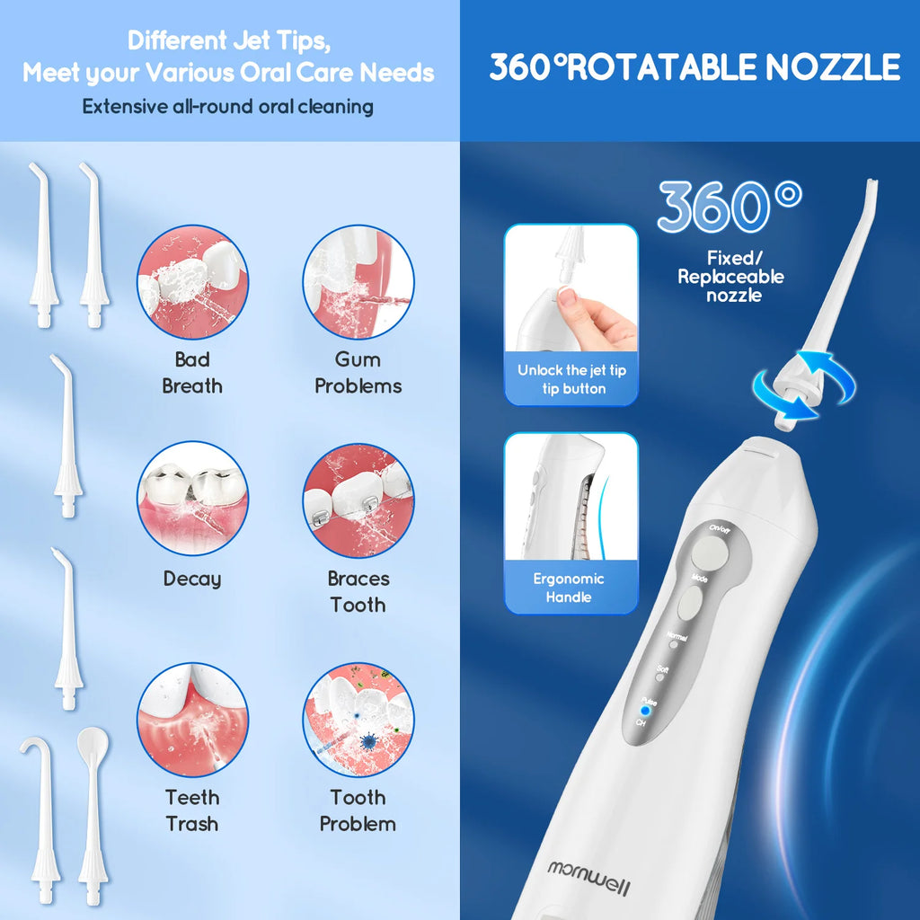 Portable Electric Water Flosser for Deep Teeth Cleaning