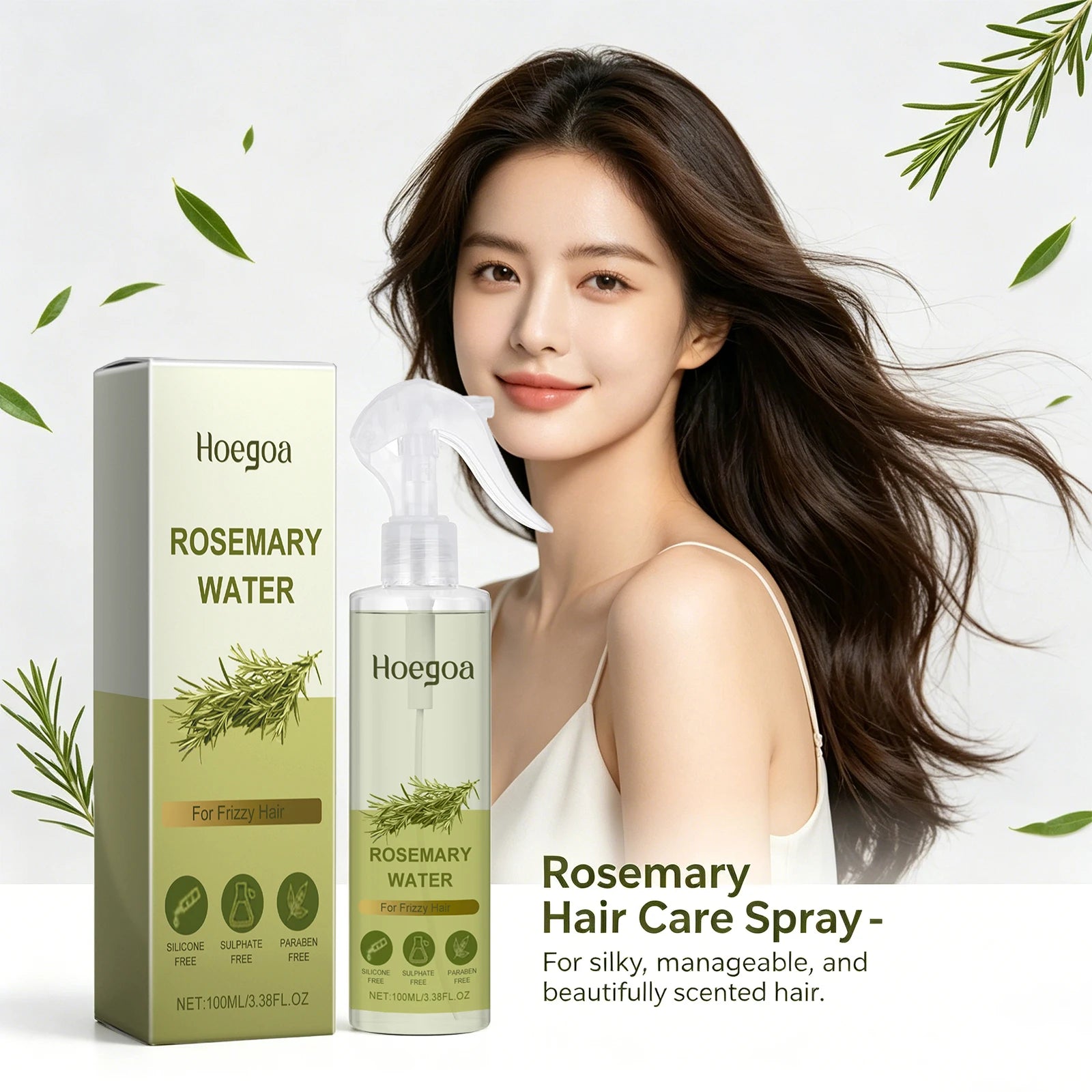 Rosemary Strengthening Hair Care Spray for Frizz Control - 1