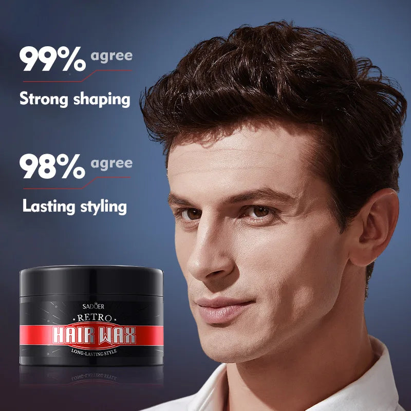 Strong Hold Men's Retro Hair Styling Wax