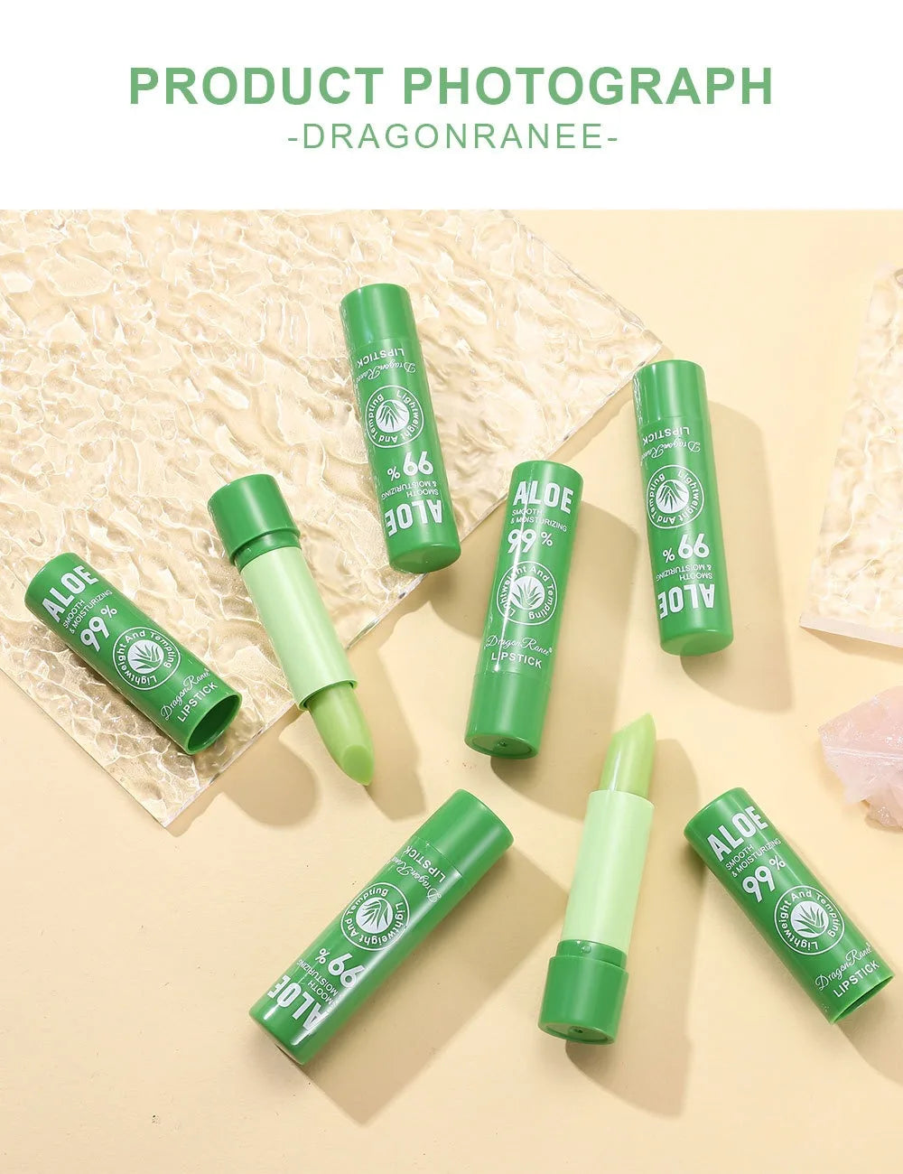 Aloe Vera Color-Changing Moisturizing Lip Balm - 12