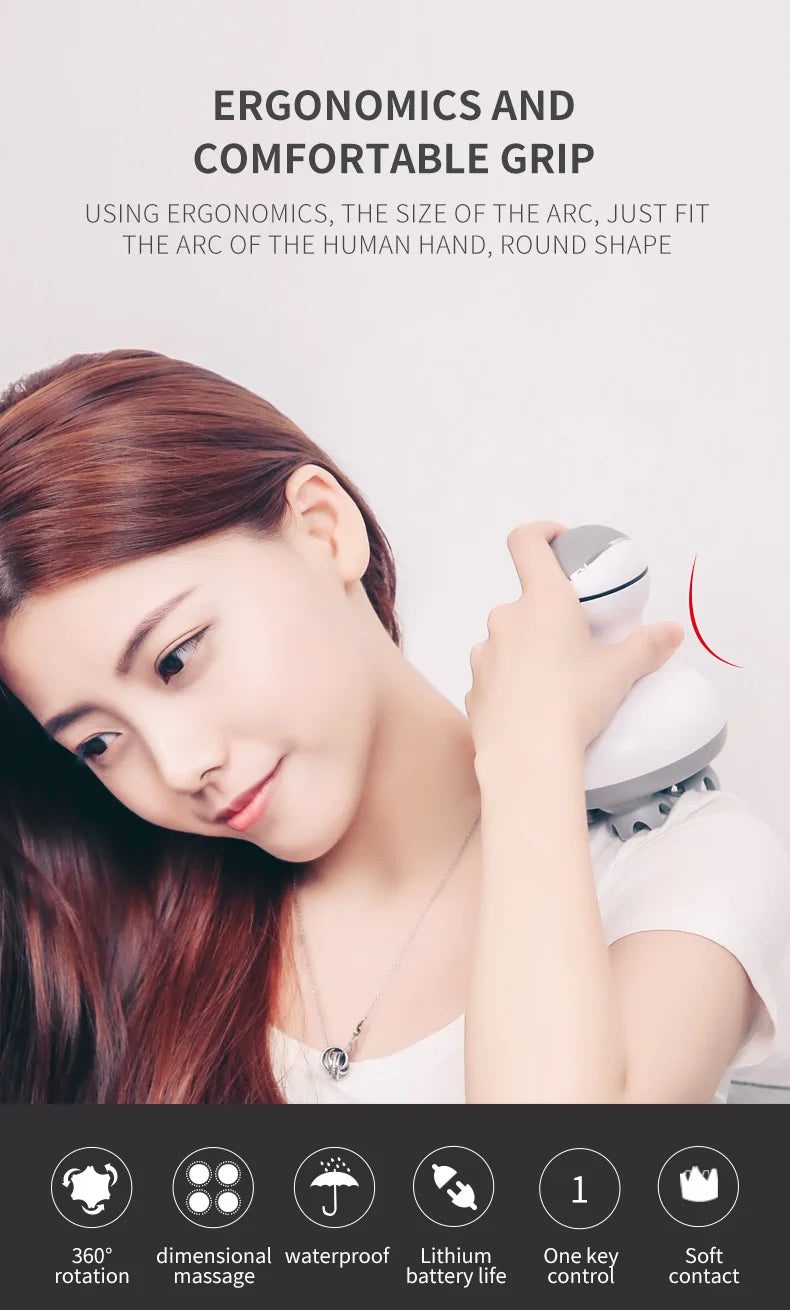 Electric Cordless Scalp and Body Massage Tool - 14