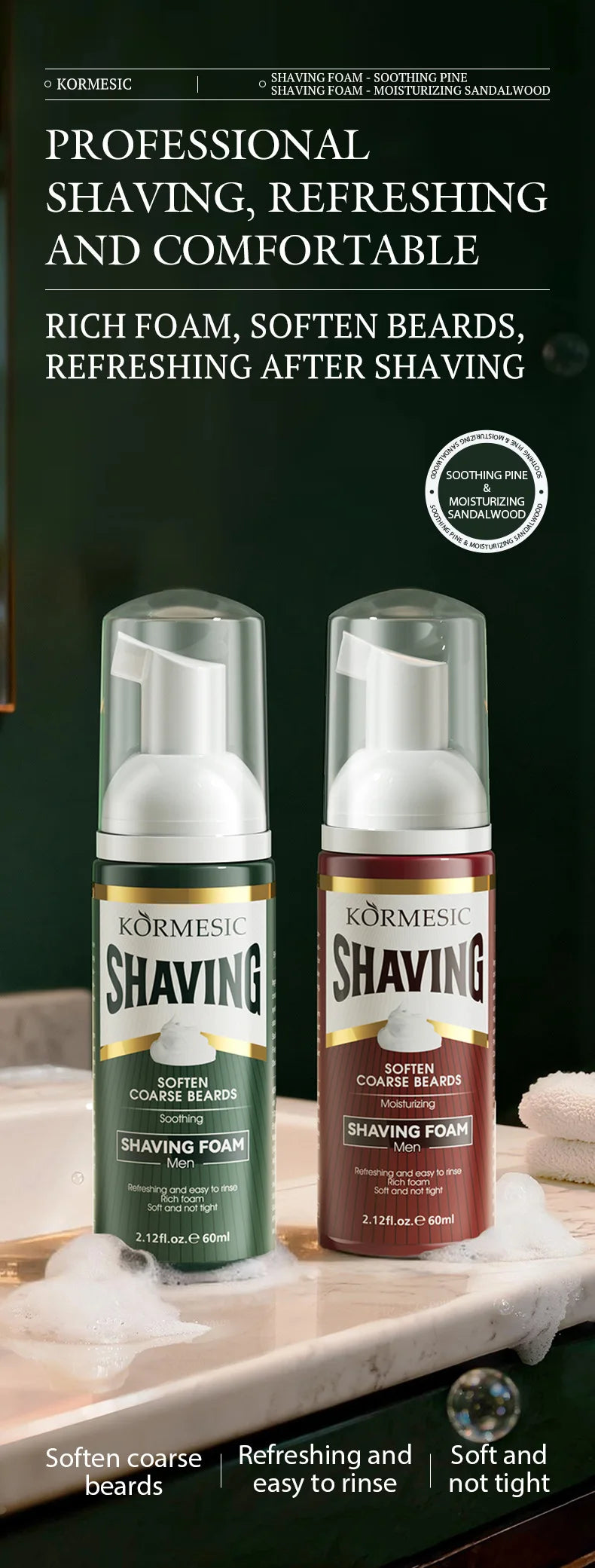Men's Moisturizing Beard Softening Shaving Foam