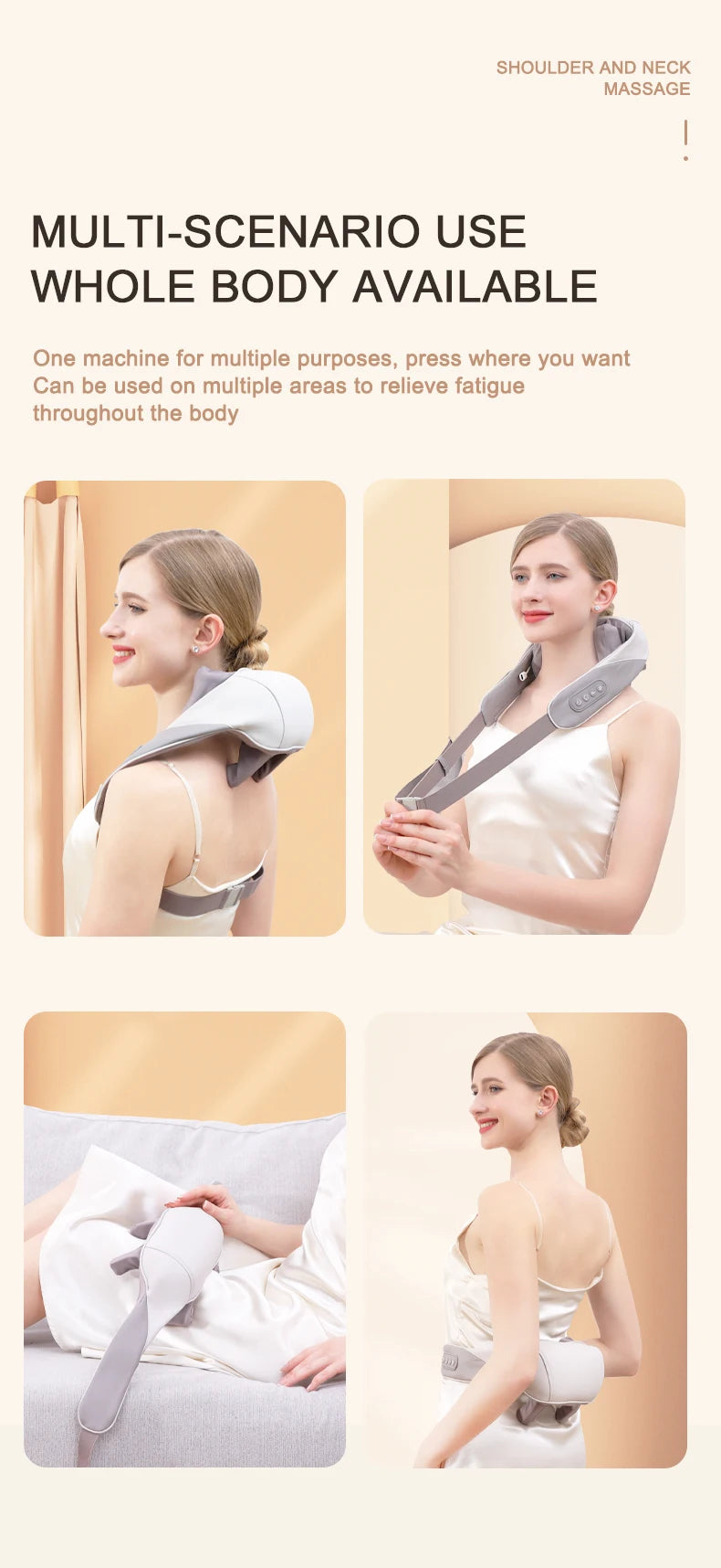 Wireless 6D Neck and Shoulder Deep Tissue Massager with Heat - 17