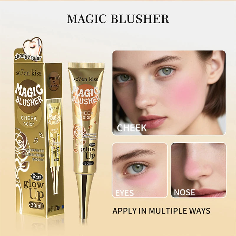 Waterproof Liquid Glow Blush for Radiant Cheeks