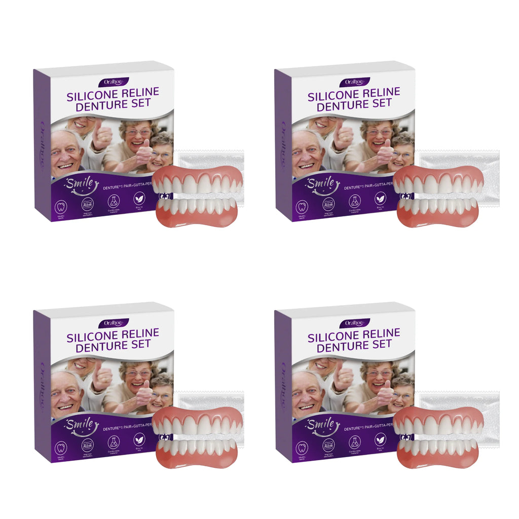 Cosmetic Silicone Denture Set for Instant Natural Smile