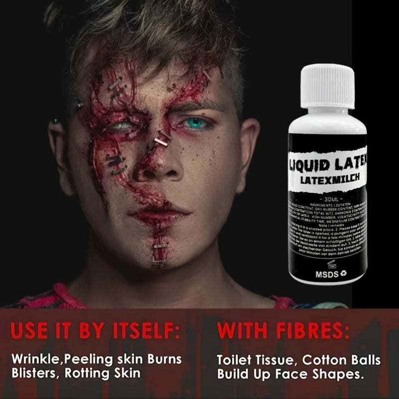 Liquid Latex for SFX Makeup and Halloween Special Effects