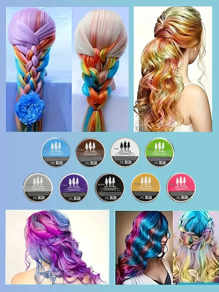 Temporary Washable Hair Color Styling Wax