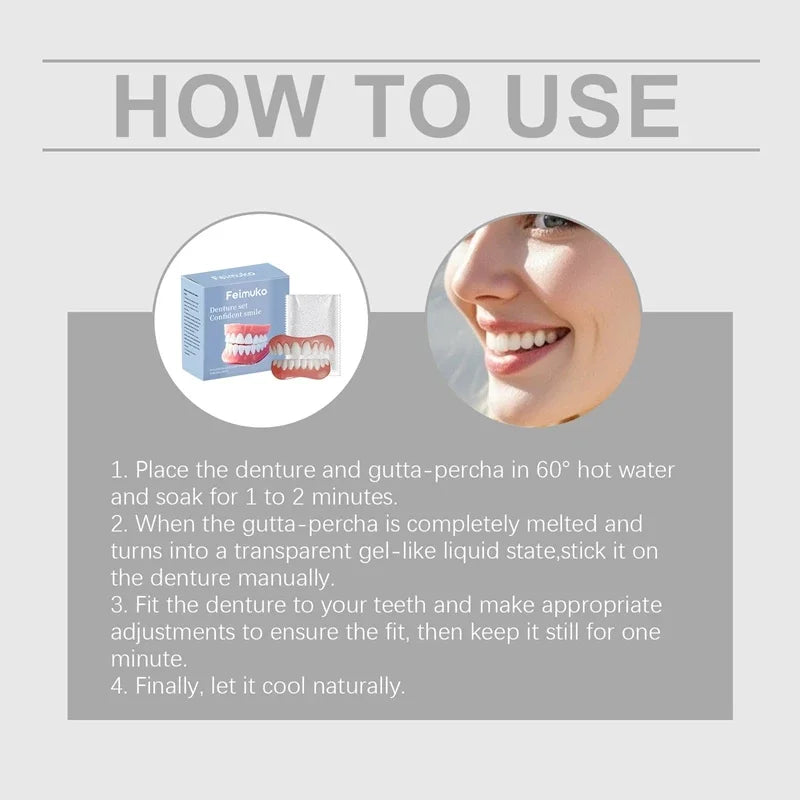 Temporary Cosmetic Dentures for Instant Smile Confidence