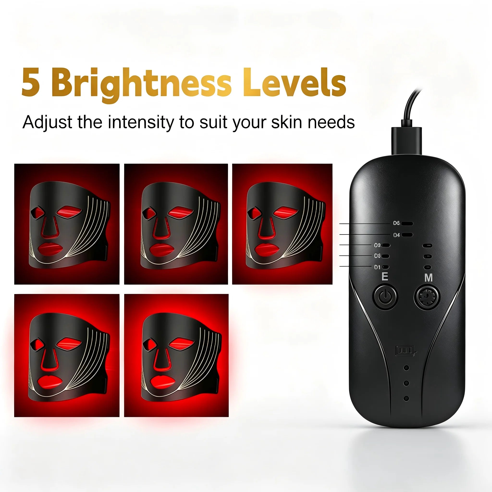 7-Color LED Light Therapy Face Mask for Skin Rejuvenation - 5