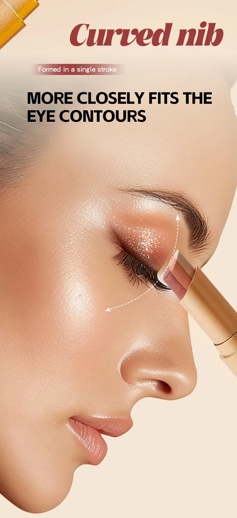 Three-Tone Gradient Eyeshadow Stick for Beginners - 10