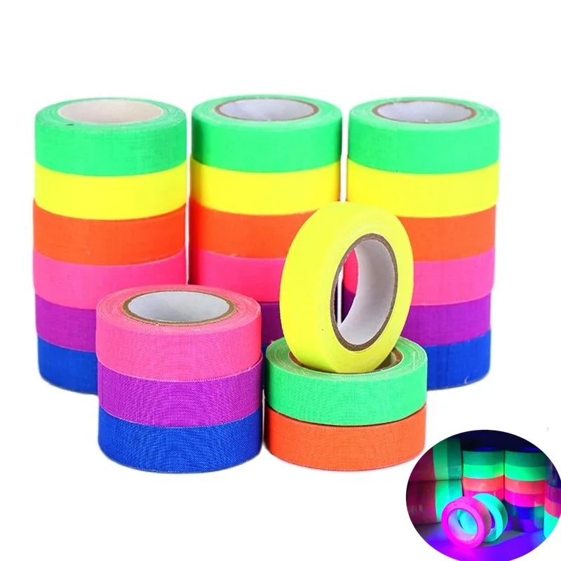 UV Glow Fluorescent Neon Tape for Parties and Decoration