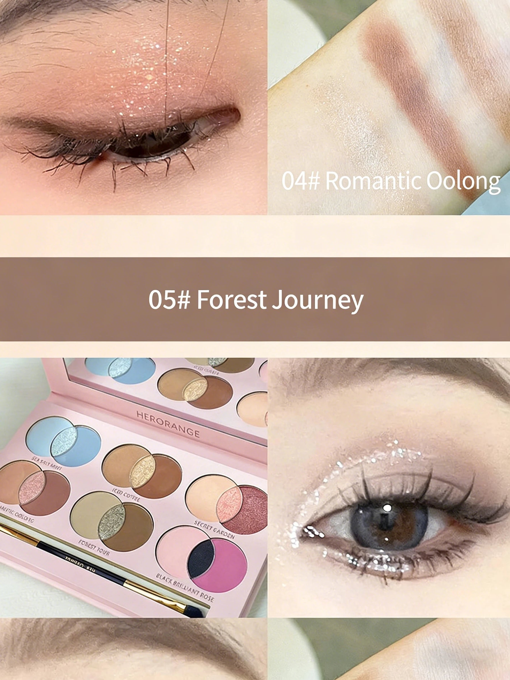 18-Color Vibrant Shimmer Eyeshadow Palette - 18
