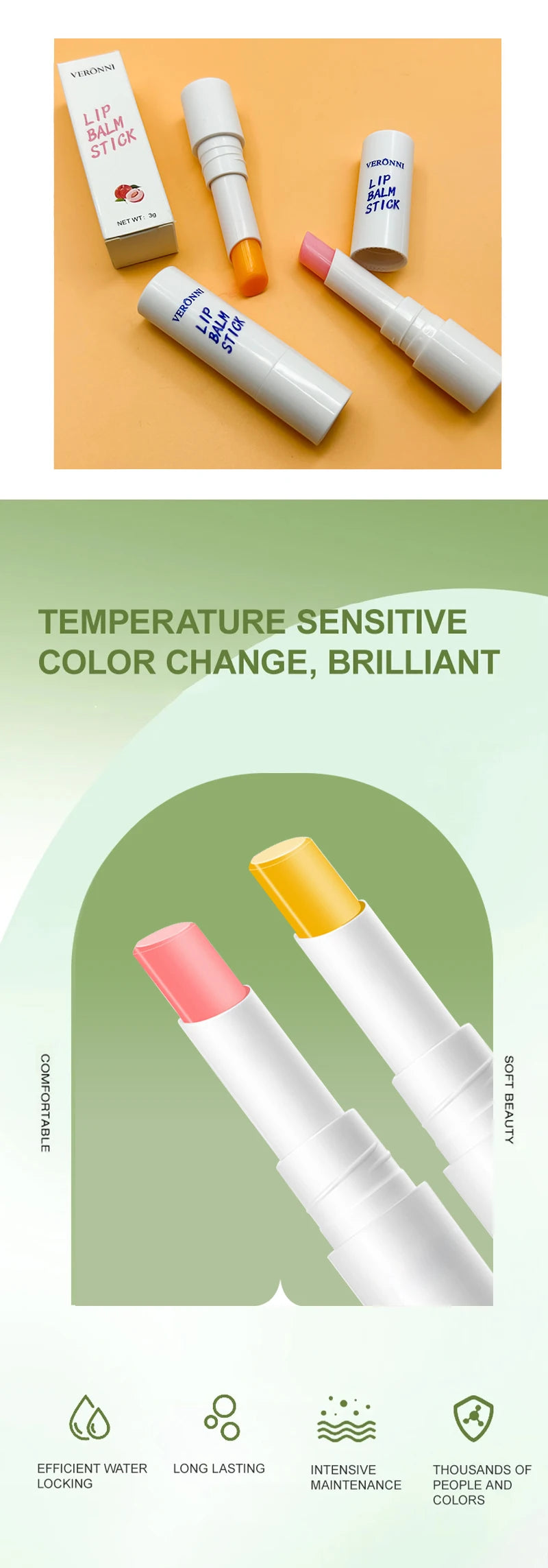 Color-Changing Moisturizing Lip Balm Set