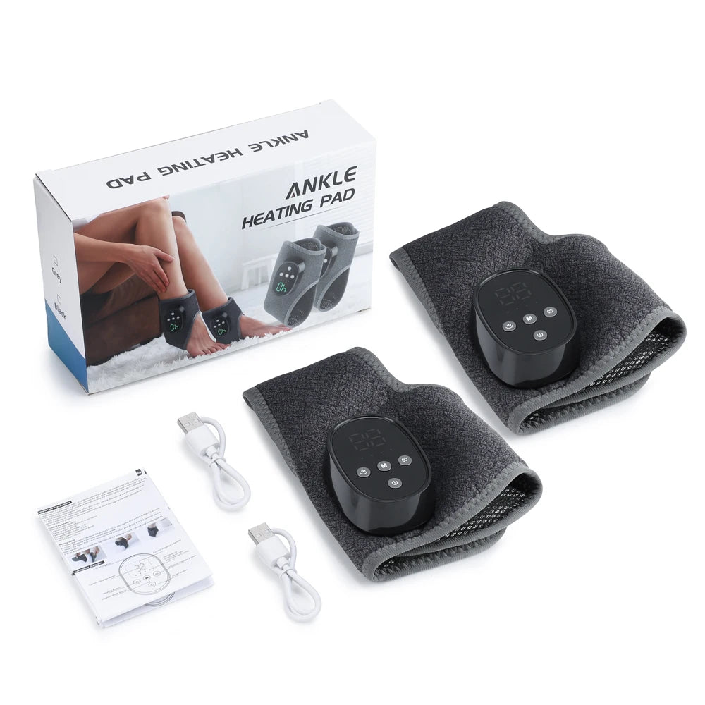 Wireless Heated Ankle Massager with Vibration Therapy - 20