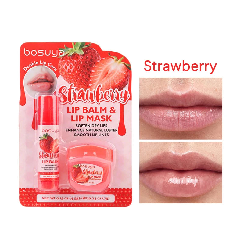Fruit Extract Hydrating Lip Balm and Mask Set