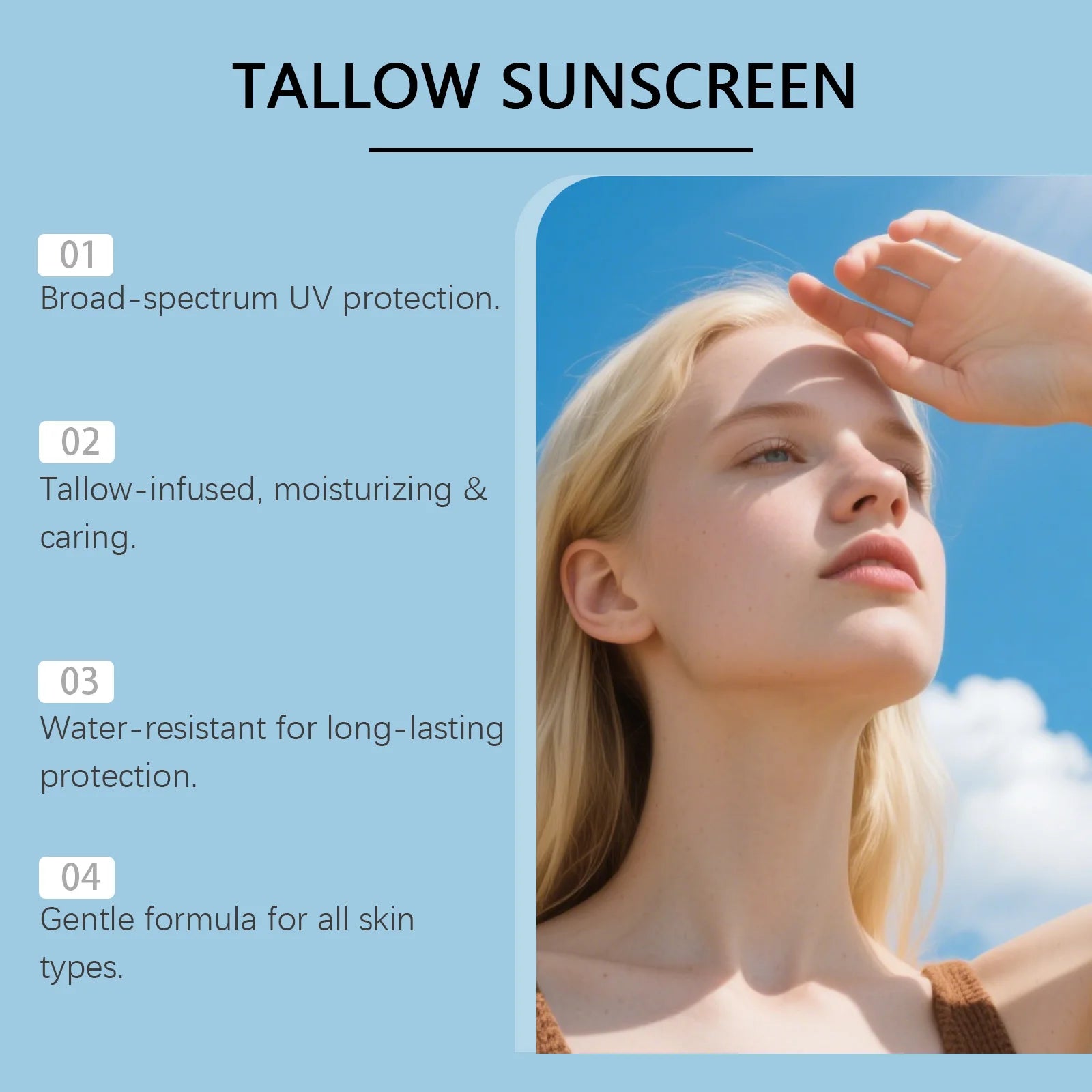 SPF 50 Nourishing Tallow Sunscreen for Face and Body - 11