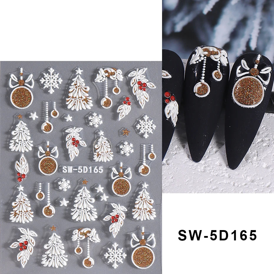 Festive Christmas Holiday Nail Art Decals - 67