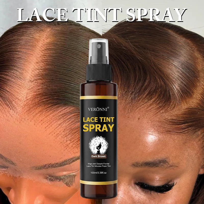 Dark Brown Lace Tint Spray for Natural Wig Blending