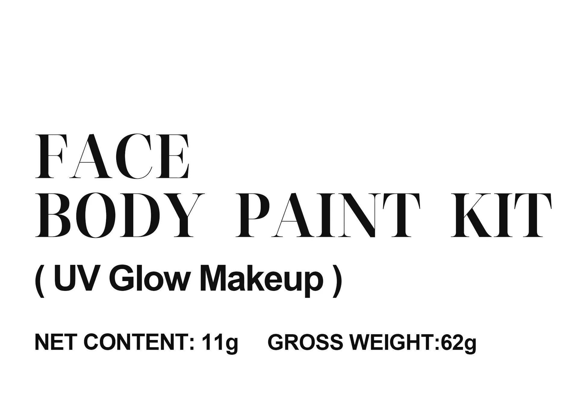 UV Neon Face and Body Paint Palette for Parties and Halloween - 16