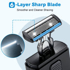 Portable Retractable 6-Layer Manual Razor for Travel