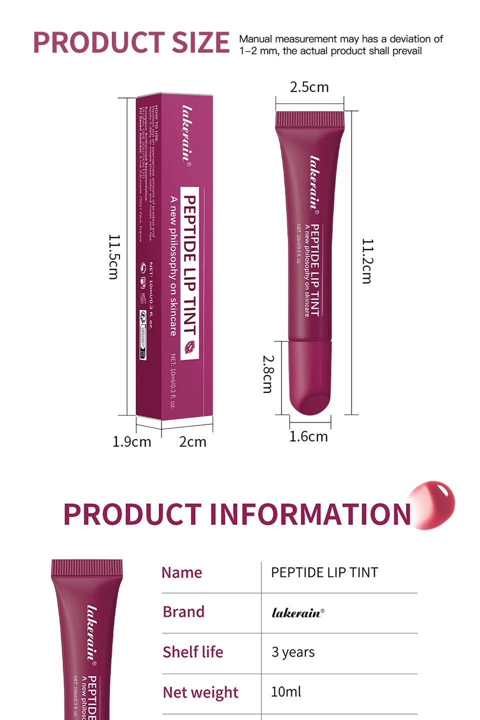 Peptide Moisturizing Lip Tint Gloss