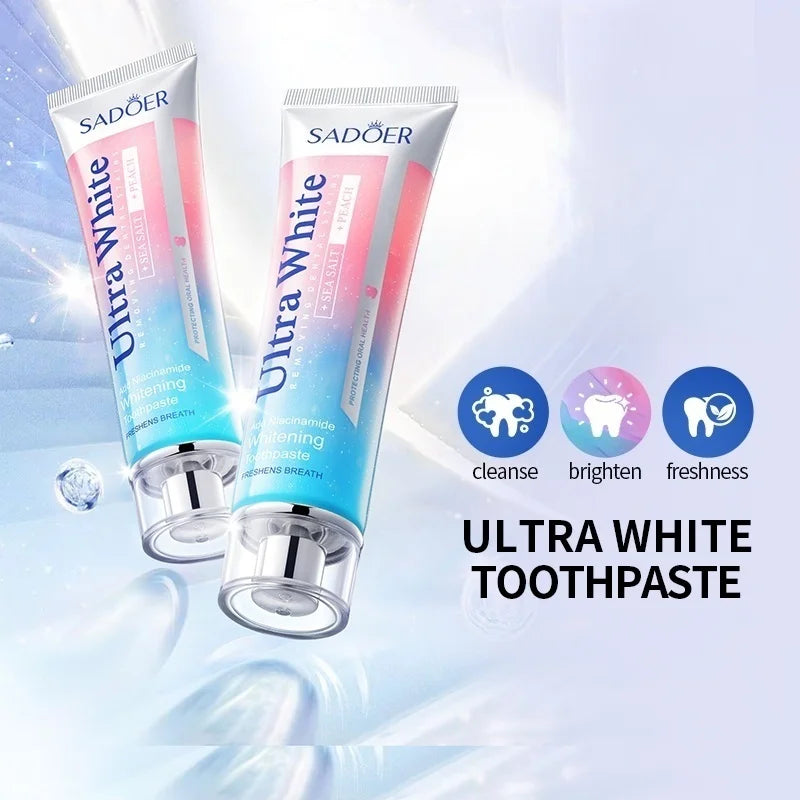 Sea Salt Peach Whitening Toothpaste for Daily Oral Care