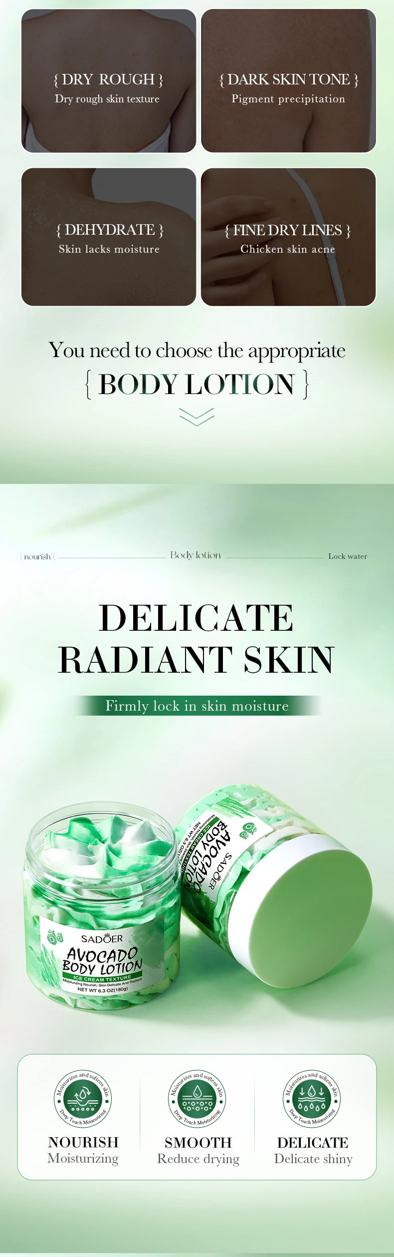 Hydrating Ice Cream Body Lotion for Smooth Skin