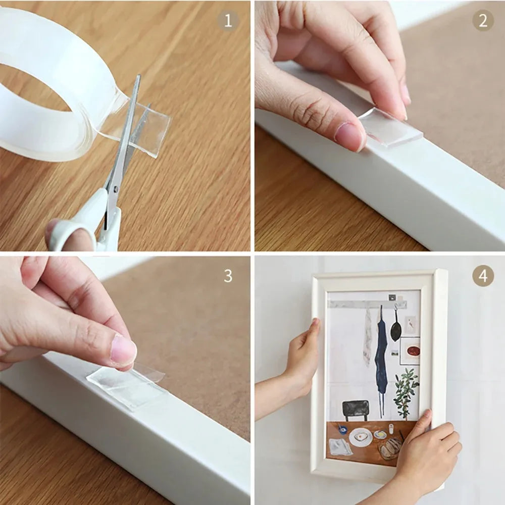 Heavy Duty Reusable Transparent Nano Mounting Tape