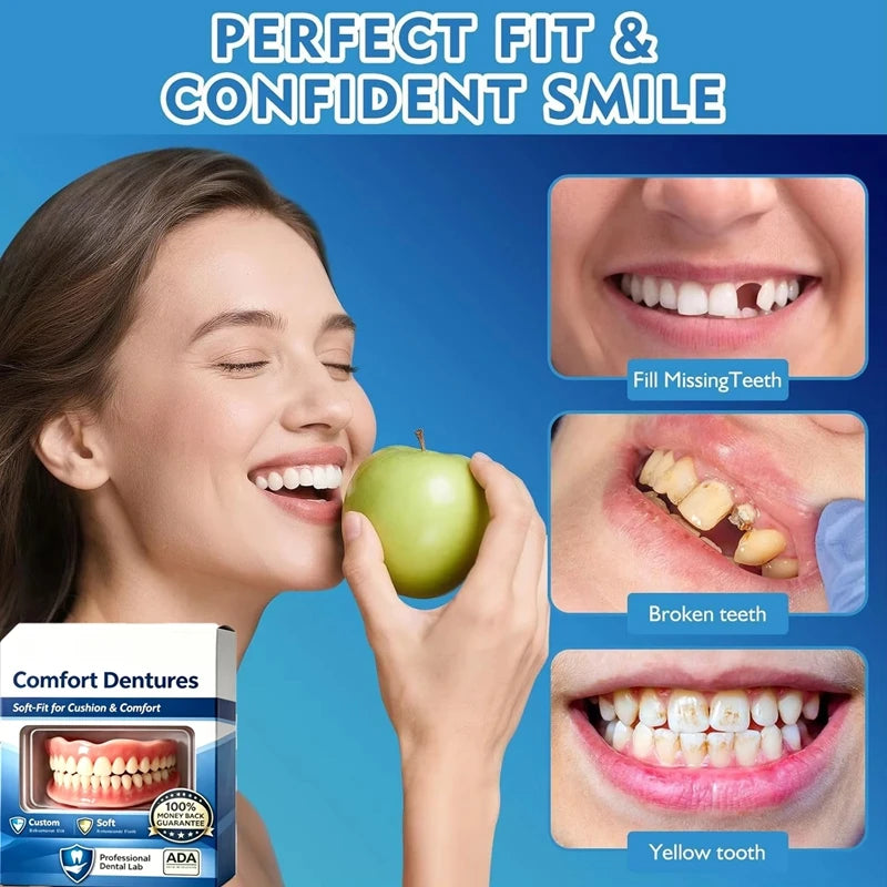 Comfort Fit Instant Smile Dentures for Upper and Lower Teeth - 8