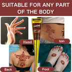 Temporary Henna Tattoo Kit with Stencils for DIY Body Art