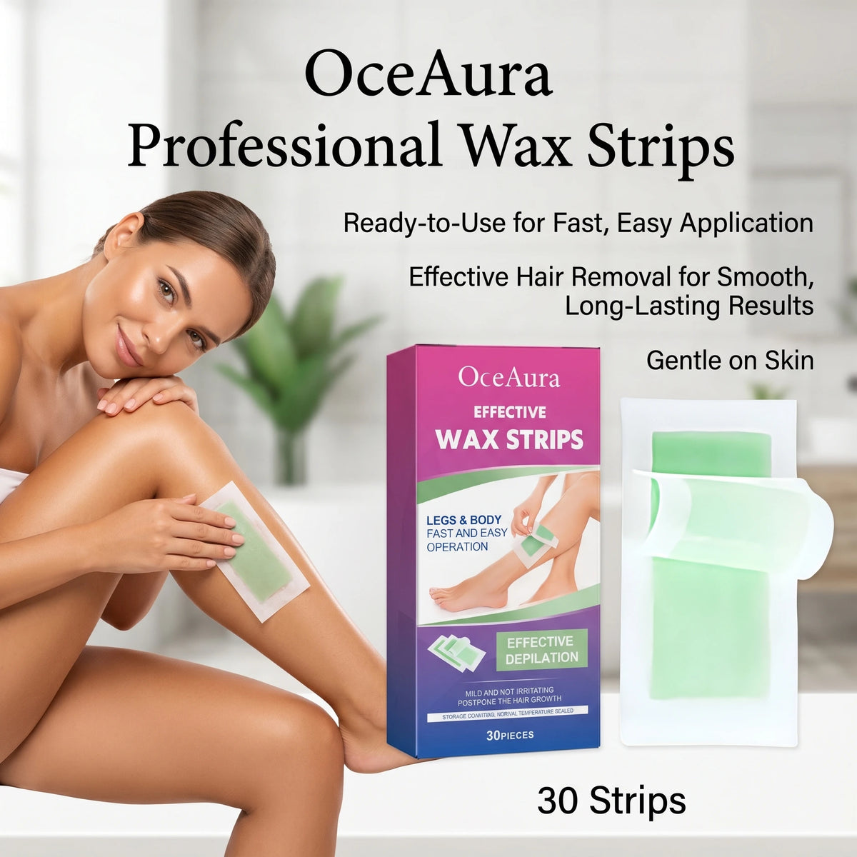 Gentle Full-Body Hair Removal Wax Strips