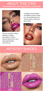 Shimmering Long-Lasting Waterproof Liquid Lipstick