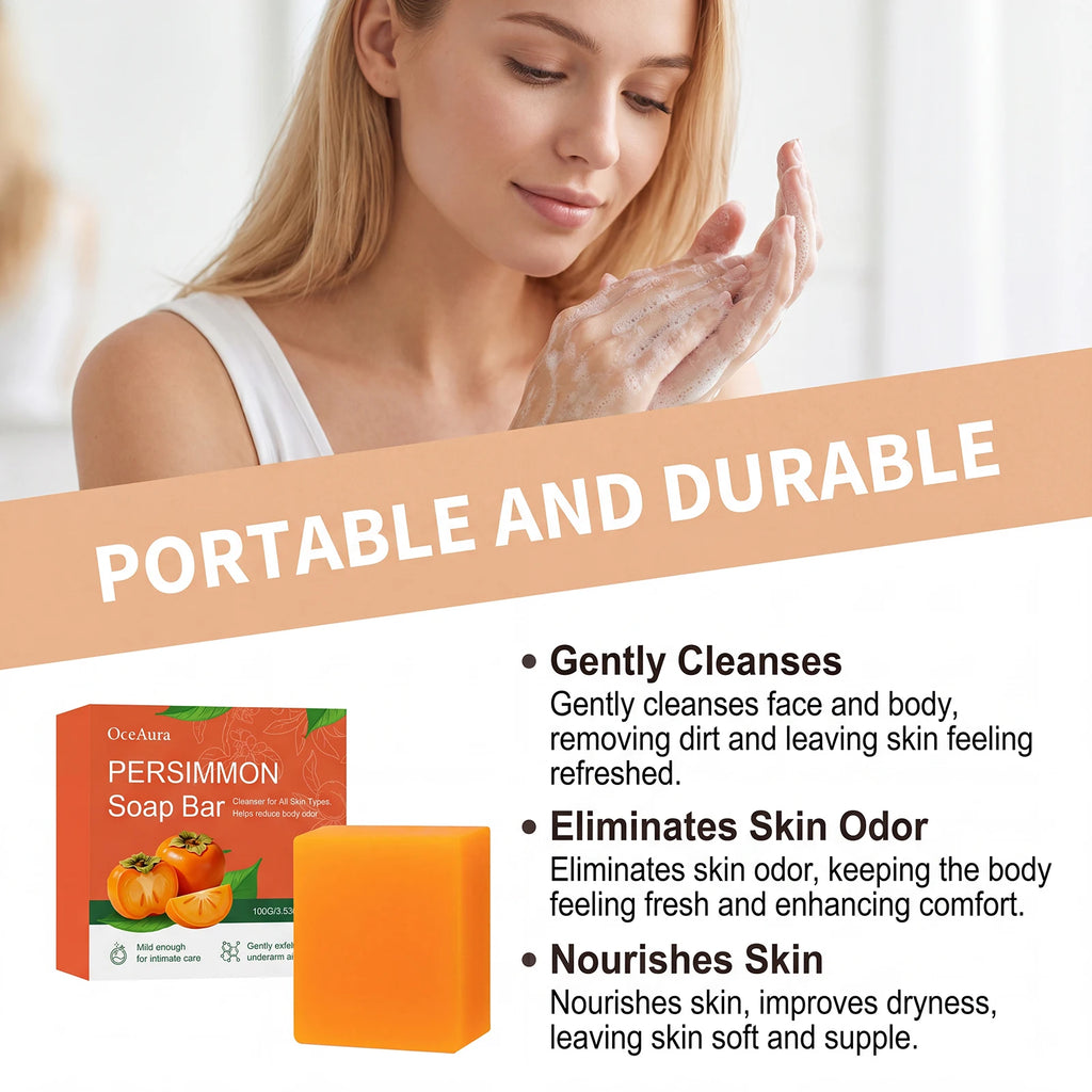 Persimmon Odor-Reducing Exfoliating Soap Bar