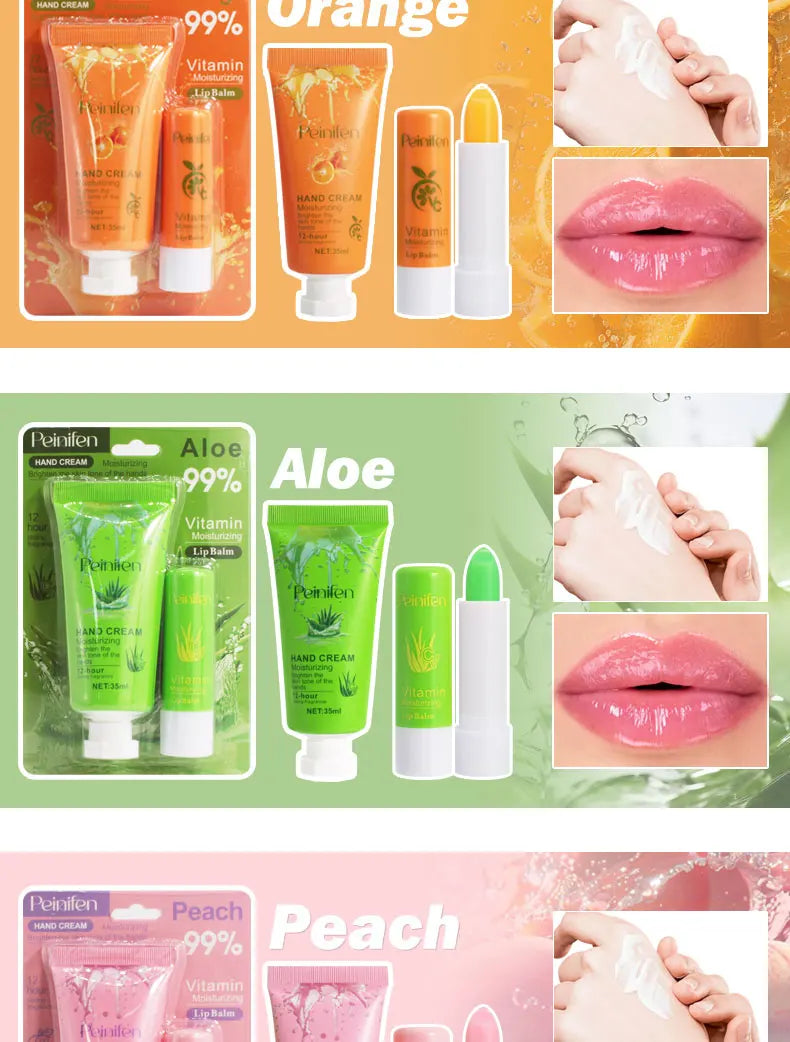 Moisturizing Hand Cream and Color Changing Lip Balm Set - 13